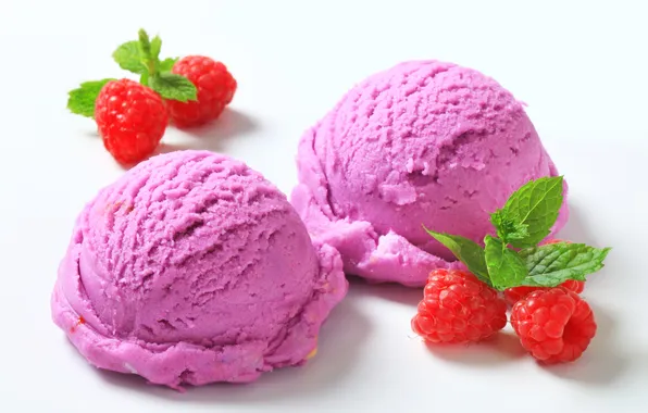 Картинка ягоды, малина, мороженое, десерт, dessert, berries, raspberry, ice cream