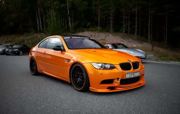 BMW, БМВ, Оранжевый, Orange, e92, Автомобили, Купе