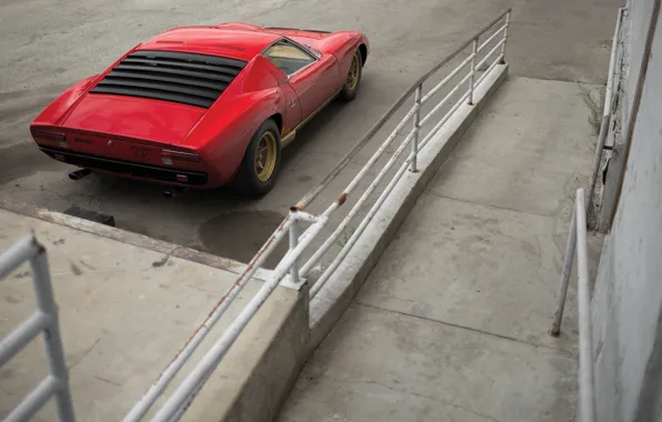 Lamborghini, 1971, Miura, rear view, Lamborghini Miura P400 SV