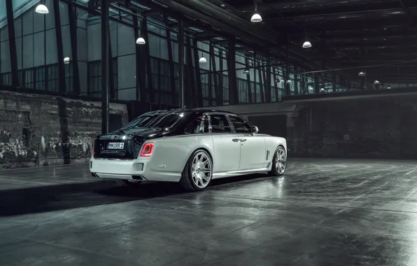 Rolls-Royce, Rolls-Royce Phantom, Tuning, Black and White, Rear, Spofec, 2019, Spofec Rolls-Royce Phantom