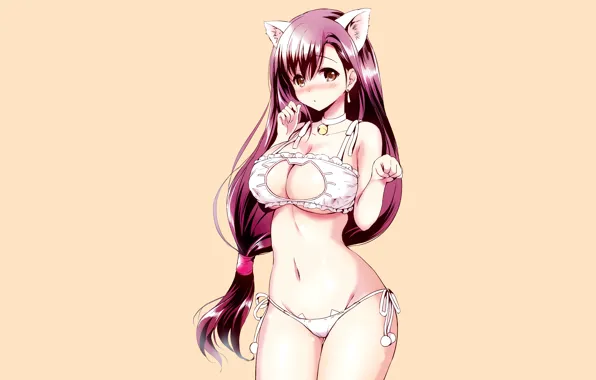 Girl, sexy, lingerie, pantsu, bra, cleavage, panties, long hair