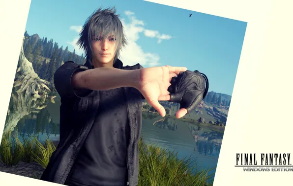 Озеро, фото, руки, парень, Final Fantasy XV