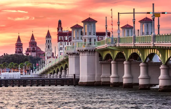 Мост, Флорида, Florida, St. Augustine, Bridge of Lions