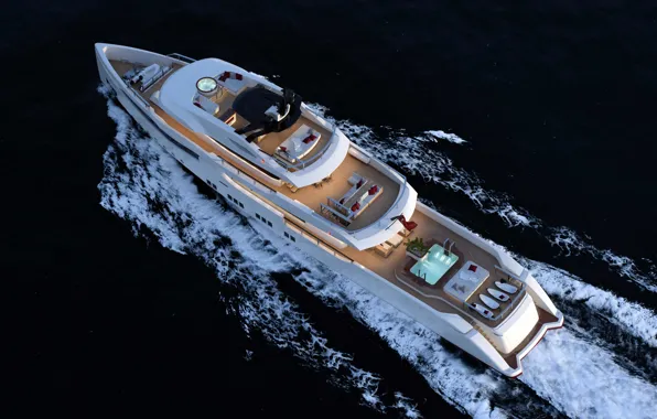 Море, путь, яхта, concept, superyacht, RMK-5000-Explorer, Upview