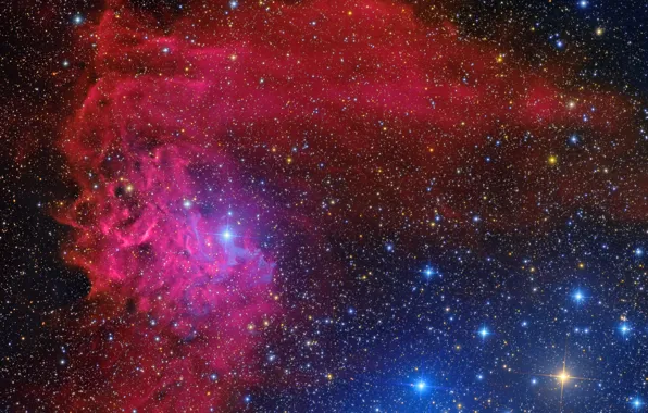Nebula, отражательная туманность, СК 405, Flaming Star