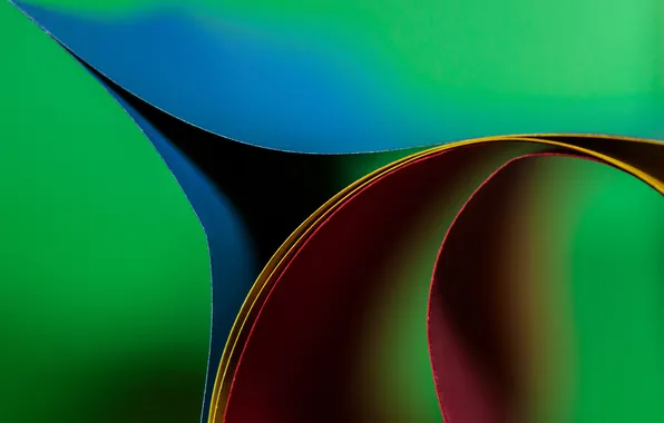 Листья, бумага, цвет, изгибы