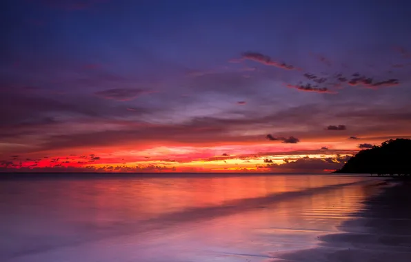 Море, пейзаж, закат