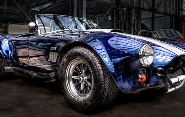 Cobra, Cabrio, Classic Car, Blau