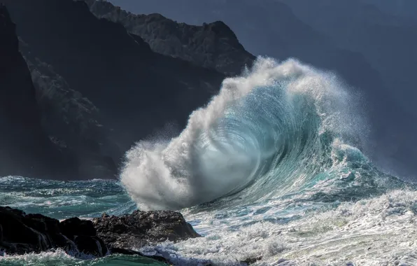 Море, вода, брызги, волна