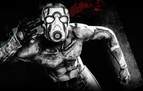 Кровь, Маска, Borderlands, Black and White, Psycho, Псих