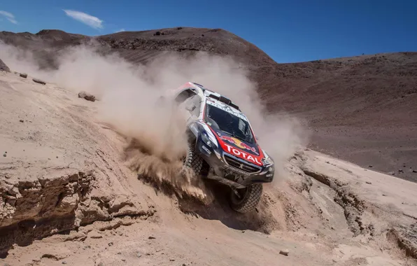 Горы, пыль, 2008, Peugeot, Rally, Dakar, DKR, baggy