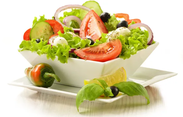 Зелень, овощи, vegetables, greens, lettuce, овощной салат, vegetable salad, зеленый салат