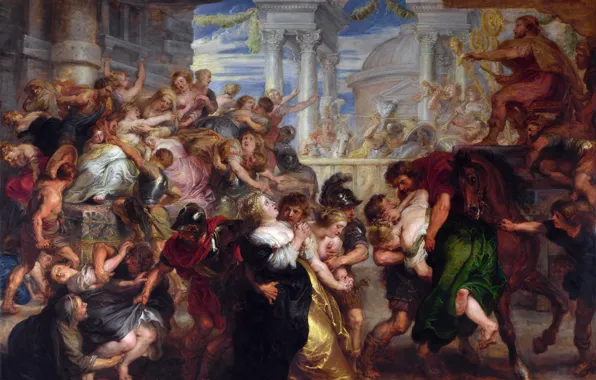 Картина, Питер Пауль Рубенс, мифология, Pieter Paul Rubens, Похищение Сабинянок