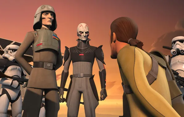 Animated series, Звездные войны: Повстанцы, Grand Inquisitor, Kanan Jarrus, Star Wars: Rebels, Grand Moff Tarkin