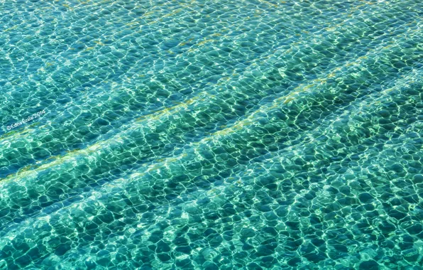 Картинка песок, волны, лето, вода, фон, океан, дно, прозрачная