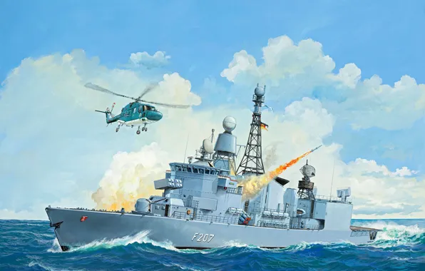 Германия, фрегат, Бундесвер, Olaf Rahardt, дойчемарине, F122 Bremen, German Frigate Class F122, бундесмарине