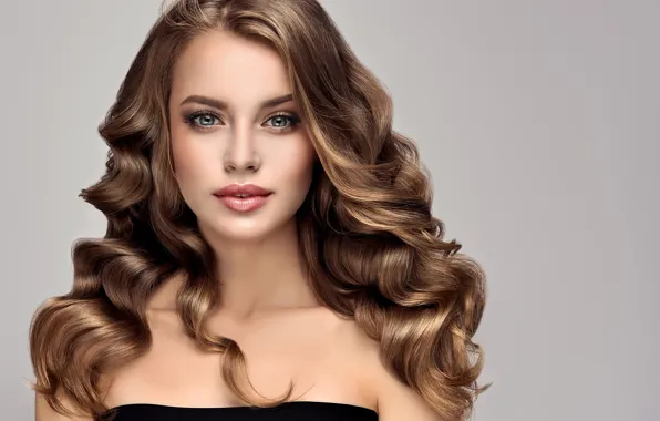 Картинка фон, портрет, шатенка, красотка