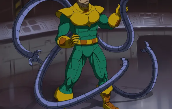 Лаборатория, щупальцы, Отто Октавиус, Spider-Man The Animated Series, доктор осьминог