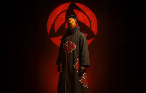 Эмблема, в маске, akatsuki, sharingan, черный плащ, Tobi, Наруто Ураганные хроники, Naruto Shippuden Ultimate Ninja …