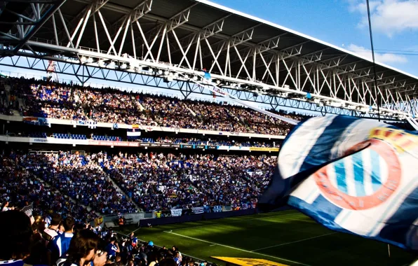 Wallpaper, sport, stadium, football, fans, Estadio Cornella-El Prat, RCD Espanyol
