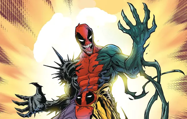 Картинка comics, deadpool, MARVEL, symbiots, Deadpool VS Carnage