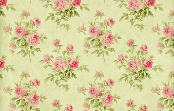 Фон, wallpaper, орнамент, vintage, texture, цветочный, pattern, paper