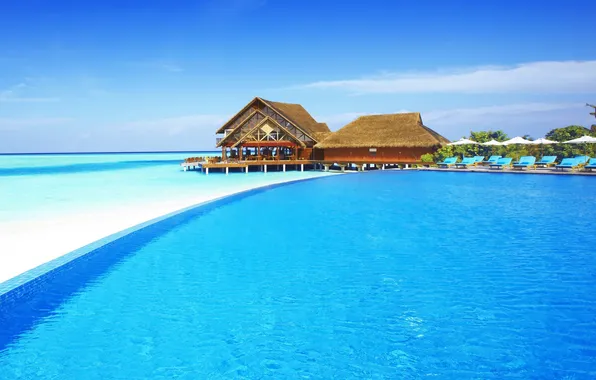 Остров, maldives, хотел
