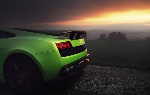 Green, Lamborghini, Superleggera, Lamborghini Gallardo, Lamborghini Gallardo Superleggera