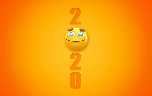 Фон, праздник, смайл, Новый год, New Year, 2020