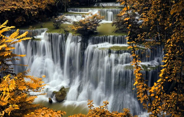Картинка фото, Природа, Осень, Водопады
