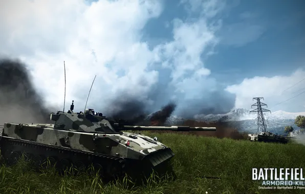 Поле, танк, Battlefield 3, Armored Kill