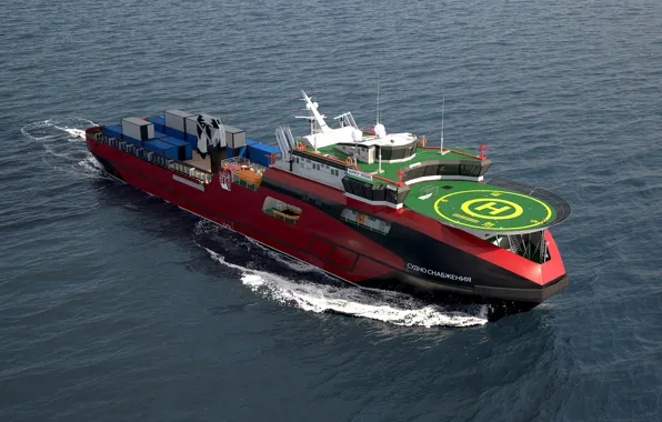 Океан, Море, Судно, Рендеринг, Vessel, Offshore, Offshore Supply Ship, Supply Ship