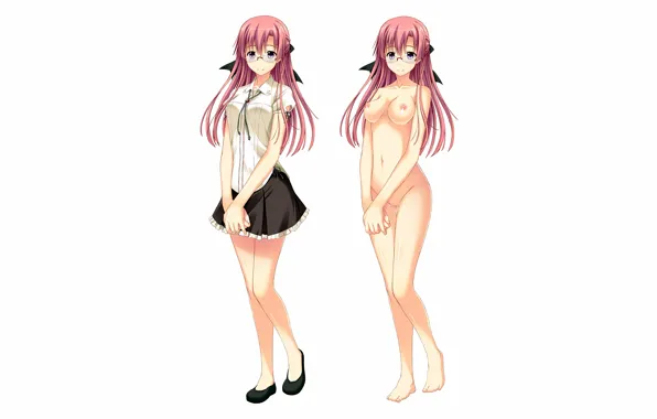 Girl, sexy, blouse, long hair, nipples, boobs, anime, beautiful