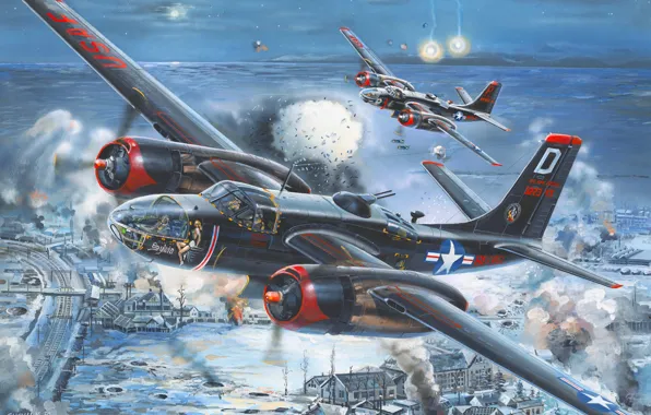 USAF, Штурмовик, Invader, Ударный Самолёт, А-26, Ближний бомбардировщик