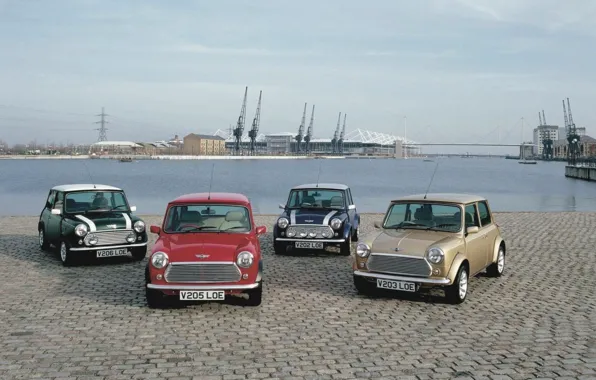 Вода, Причал, Брусчатка, День, Mini Cooper, Четыре, MINI, Мини Купер