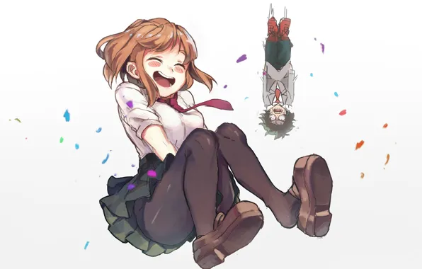 Прикол, My Hero Academia, Boku No Hero Academia, Моя Геройская Академия, Изуку Мидория, Урарака Очако