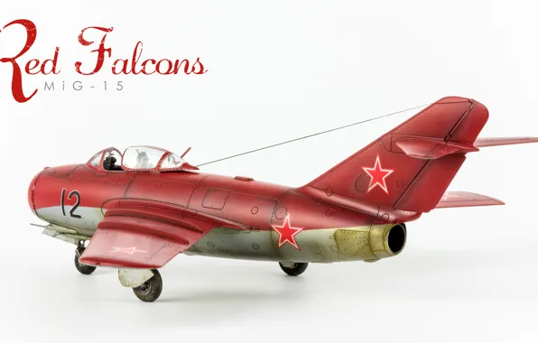 Игрушка, истребитель, советский, МиГ-15, моделька