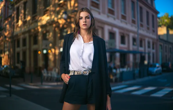 Девушка, поза, улица, боке, Laulea