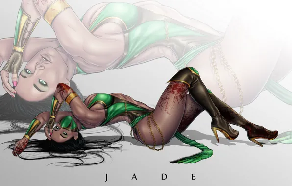 Картинка девушка, поза, колготки, Mortal Kombat