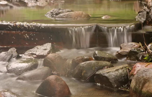 Вода, пейзаж, природа, река, ручей, течение, весна, river