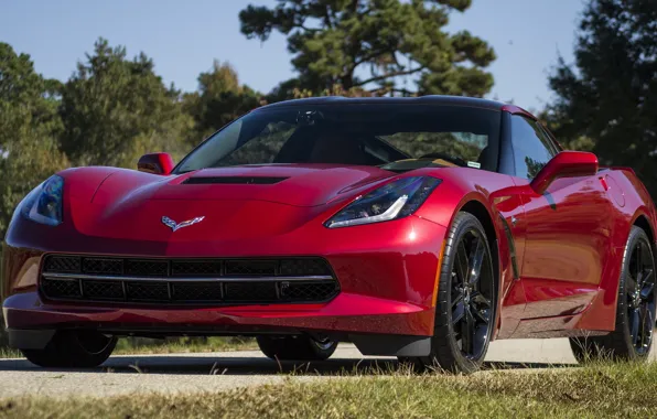 Картинка Corvette, red, Stingray