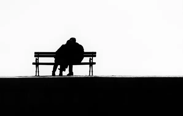 Love, couple, silhouettes