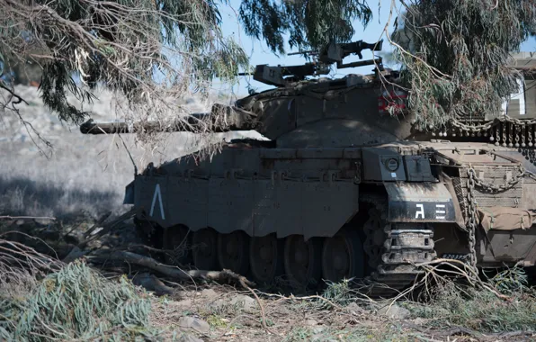 Картинка укрытие, танк, боевой, основной, Merkava, Израиля, «Меркава»