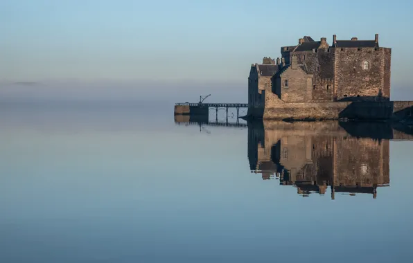 Картинка Reflections, Castle in Mist, Scottish Castles, Blackness Castle