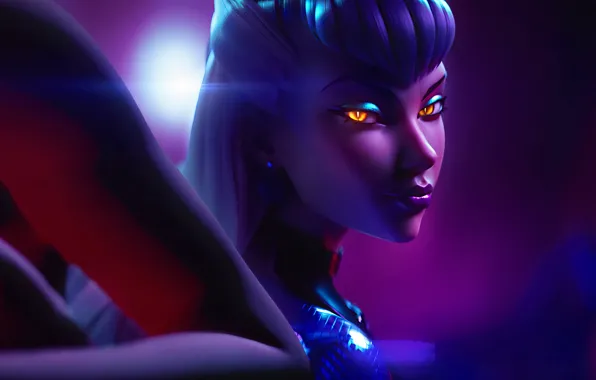 Взгляд, игра, макияж, game, демонесса, обольстительница, League of Legends, LOL