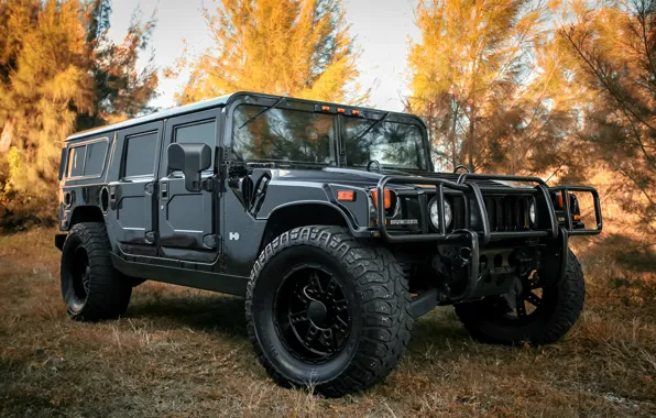 Wheels, black, Hummer, with, matte, Customized, KMC