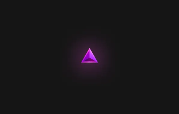 Картинка фиолетовый, минимализм, треугольник