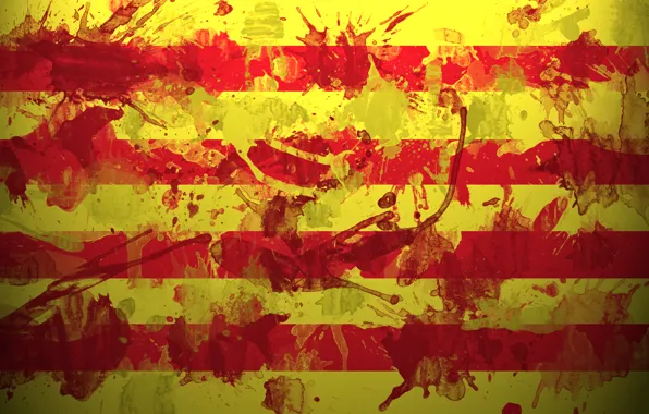 Картинка брызги, краски, Флаг, Испания, Барселона, Barcelona, Каталония, Espana