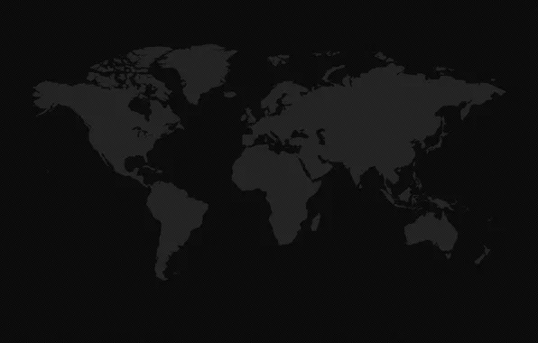 Земля, черный фон, карта мира, континент