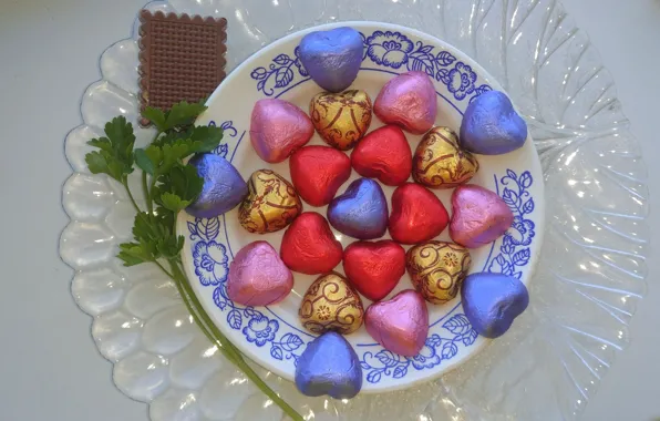 Конфеты, сердечки, блюдо, Mamala ©